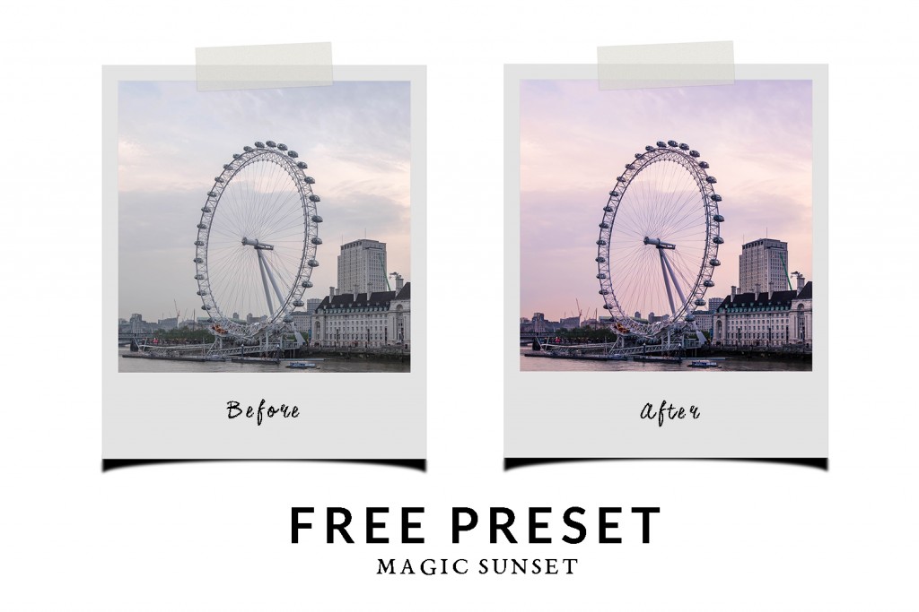 Free Lightroom Preset Magic Sunset