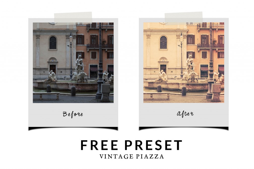 Free Lightroom Preset Vintage Piazza